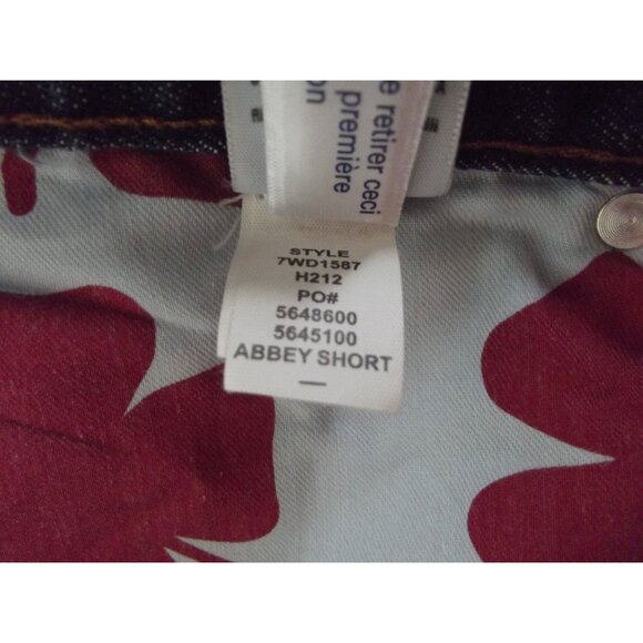 Lucky Brand Shorts 6/28 Abbey Short Blue Denim Jean Cutoff Stars Distressed - Picture 4 of 13